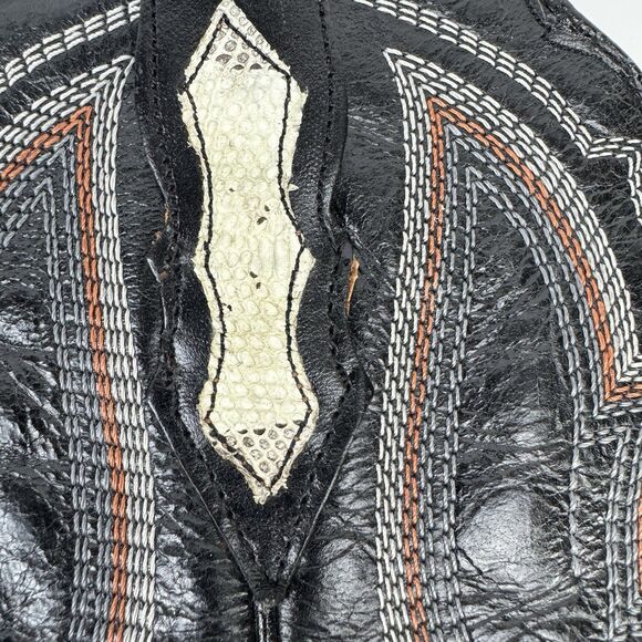 Dan Post  Snakeskin Leather Cowboy Boots Women’s Western Boho Rodeo, Sz. 8M - Picture 6 of 14